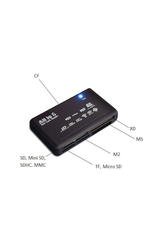 Compact Tf Micro Sd Mmc M2 Ms Xd Sdhc Kartlar Çoklu Kart Okuyucu
