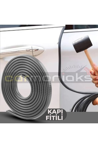 Gri Oto Kapı Fitili Çizilme Önleyici Araç Kapı Koruyucu Fit