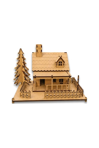 Ahşap Minyatür Ev Maketi Kendin Yap Dıy Dekoratif Kit - 3d Puzzle