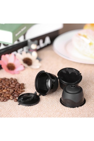 Honmex 3 Adet Yeniden Kullanılabilir Kahve Kapsülü Filtresi, Nestle Kapsülleri İçin Doldurulabilir Model, Siyah, Yiyecek Grubu Pp+304 Çelik, Kaşık Ve Fırça İle Diğer