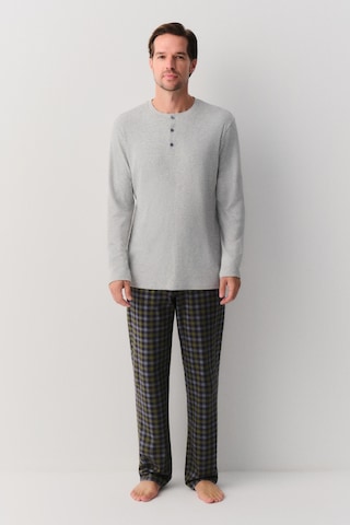 Suwen Alex Erkek Pijama Takımı Sh26307660959 Gri Ekoseli