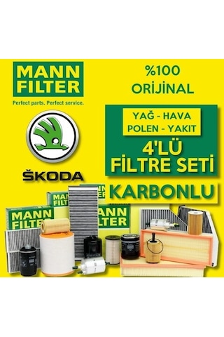 Skoda Octavia 1.6 Tdı Mann-Filter Filtre Bakım Seti 2013-2017 (495301571)