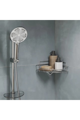 Milardo Banyo Köşe Rafı Tek Katlı, Krom. 363177559 Krom