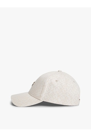 Tommy Hilfiger Th Monogram Jacq Cap Kadın Bej Şapka - Aw0aw18331
