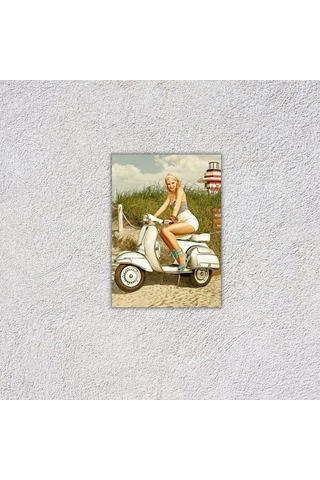 Avrupa Güzelleri Tasarımlı Retro 20 X 28 Cm Mdf Duvar Dekorasyon Posteri