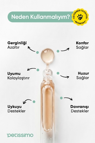 Petissimo Care Sakinleştirici Damla - Kedi Ve Köpekler İçin Doğal Anti Stress Rahatlatıcı Calming Liquid - 50 Ml