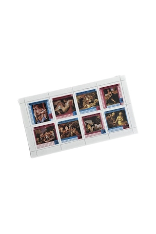 Ünlü Resimler Temalı Ekvator Ginesi Damgasız 8'li Blok Pul