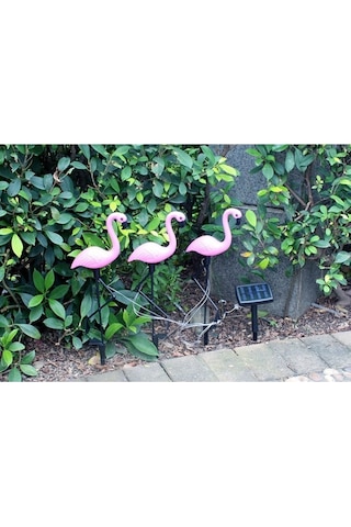 Trendooze Güneş Enerjisi Flamingo Lambası - Bahçe Ve Avlu Işığı