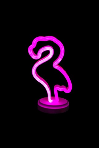 Büro Ev Ofis Hediyesi İçin Usb Pilli Neon Işıklı Flamingo Yazılı Masaüstü Gece Lambası Diğer