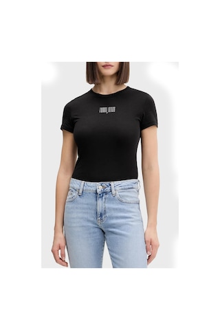 Tommy Jeans Bayan T Shirt Dw0dw21841 Bds Siyah Siyah