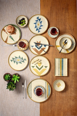 Porland Festivity 6 Kişilik Kahvaltı Takımı 30 Parça Çok Renkli