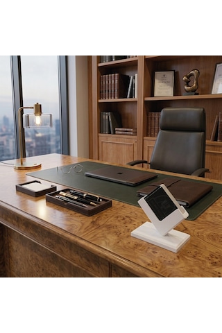 3d Baskı Kartvizit Standı Masaüstü Şık Ofis Organizer Kartlık Kart Tutucu Aparat Beyaz