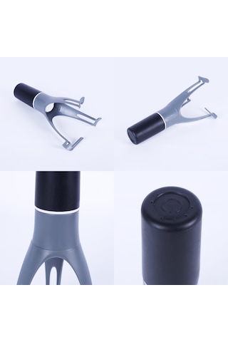 Leezsing Gri 3 Modlu Kablosuz Otomatik Tencere Karıştırıcı - Yumurta, Krema, Çorba Karıştırma Aleti Pil Dahil Değil Gri