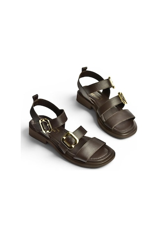 Fox Shoes Y291594203 Kahverengi Hakiki Deri Sandalet