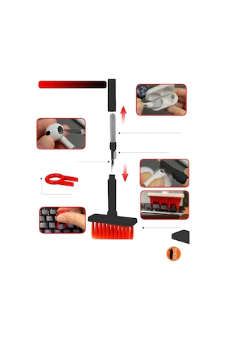 Larimar Bilgisayar Klavye Kulaklık Temizleme Araçları Tuş Çektirme Seti 5 'li Temizlik Fırça Seti