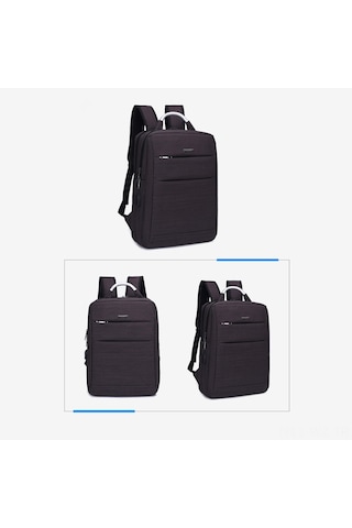 Wezone Usb Şarjlı Geniş Kapasiteli Oxford Kumaş Sırt Çantası - Gri Koyu Gri