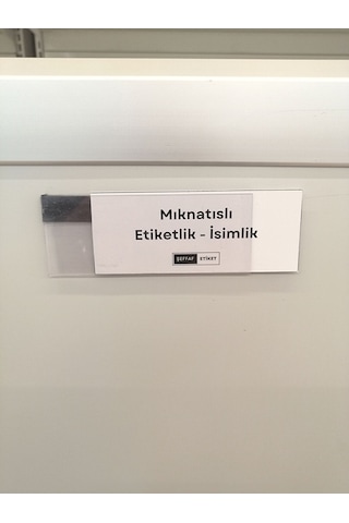 Şeffaf Etiket 50 Ad Pvc Magnet Etiketlik Mıknatıslı 10x3 Cm Raf Etiket Cebi