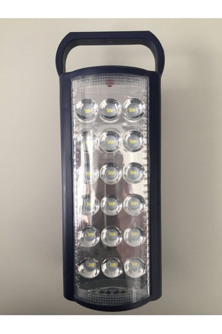 2606 Model Usb Şarj Çıkışlı Süper 18 Led Akülü Şarj Edilebilen Ledli Işıldak Mavi