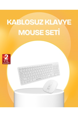 Kablosuz Klavye Mouse Takımı - Ergonomik, Sessiz Ve Enerji Tasarruflu Optik
