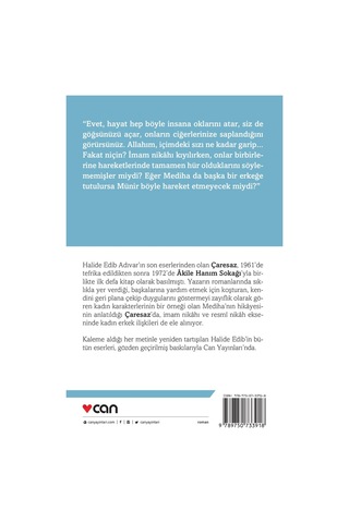 Çaresaz - Halide Edib Adıvar - Can Yayınları