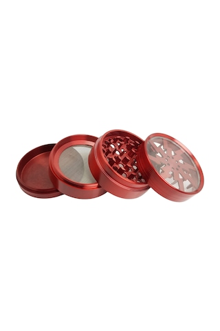 Kırmızı 63 mm. Tütün Baharat Herbal Öğütücüsü Parçalayıcı pt55krx