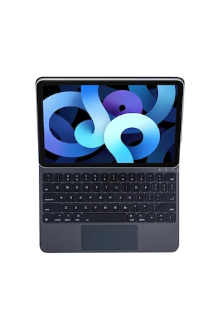 Apple İpad 2022 10.9 10.nesil Kılıf X8 Magic Manyetik Klavyeli Tablet Kılıfı - Siyah Arka Kapak