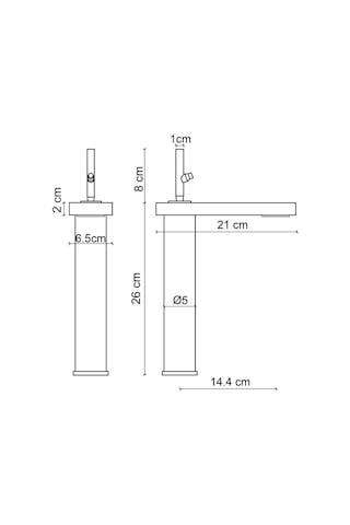 Fontana FA-8021 Yüksek Lavabo Bataryası Krom