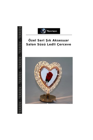 Özel Seri Şık Aksesuar Salon Süsü Ledli Çerceve