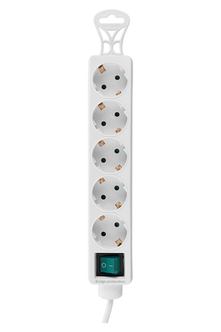 S-lınk Spg-f05, 5 Soket, Akım Korumalı Priz, 1.5mt Kablo, 306 Joule Beyaz 1,5 m