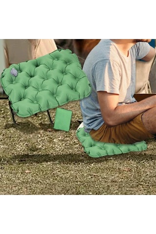 Bosphorusboutique02 Suntek Katlanabilir Ofis Koltuk Minderi - Yeşil, Uçak Ve Ofis Kullanımına Uygun Yeşil