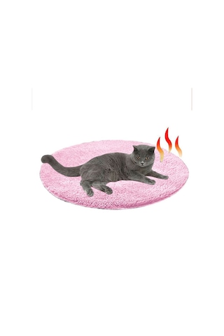 Bundera Ares Peluş Kedi Minderi 50 x 50 CM Pembe