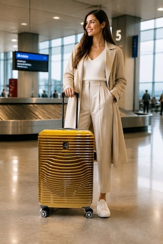 Albatros Monalisa Home Nippon Lüks Gold Renk Orta Boy Valiz Mavi - Siyah