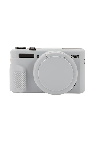 Canon Powershot G7 X Mark Iı / G7x2 Lens Kapaklı Yumuşak Silikon Koruyucu Kılıf İçin Gri Diğer