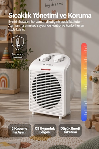 Luxell KS-6335T 2000 W Fanlı Isıtıcı