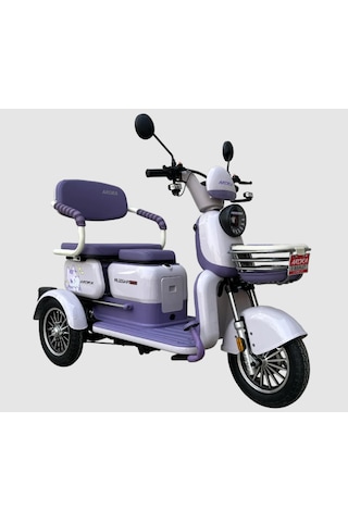 Arora Rüzgar New 650 W 3 Tekerlekli Elektrikli Motosiklet Lila