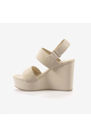 Calvin Klein Dolgu Topuk Kadın Sandalet Yw0yw01790 Bej