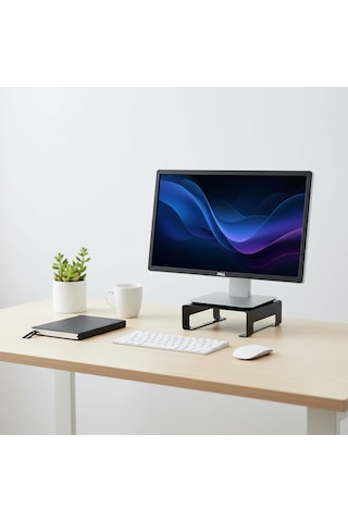 Prexua Riser Masaüstü Monitör Standı - Monitör Yükseltici - Small - Siyah - Rsr8023