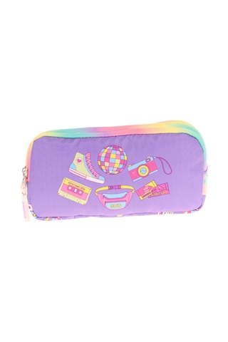 Kaukko Kids Mor Çok Renkli, Hobi Baskılı, Kız Çocuk Üç Gözlü Okul Kalem Çantası - L8238 Mor - Çok Renkli