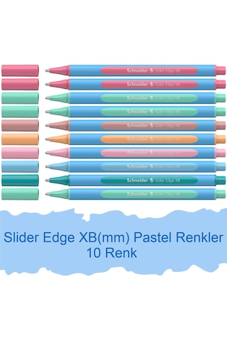 Schneider Slider Edge Pastel Xb Mm Tükenmez Kalem Metal Tüp 10 Lu Sct741