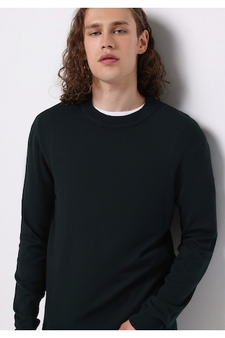 Colins Regular Fit Yuvarlak Yaka Jakarlı Erkek Yeşil Kazak Cl1076884 Q1.v1 Gre Koyu Yeşil