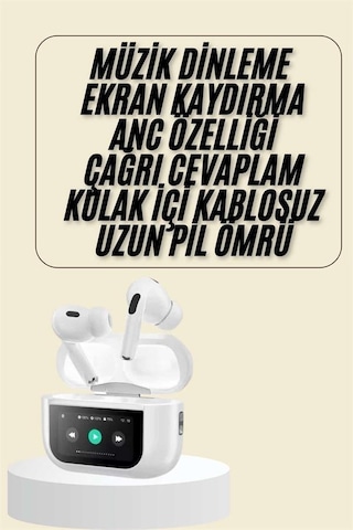 Dokunmatik Ekranlı Bluetooth Kulaklık Tws İos Android Tüm Telefonlara Uyumlu Kulaklık Yeni Nesil Hoparlör