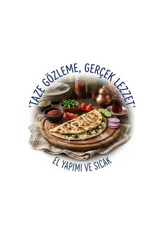 Gözleme Temalı Börekçiler Kahvaltıcılar Cafeler İçin Ahşap Duvar Kapı Dekoratif Süs Tablo