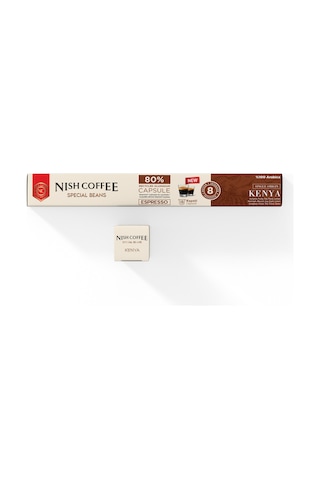 Nish Coffee Single Orijin Kapsül Kahve Kenya Nespresso Uyumlu -10 Adet Kapsül Kahve