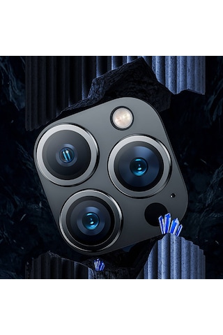 Apple Uyumlu iPhone 16 Pro Max Benks Dr Safir Kamera Lens Koruyucu Gümüş
