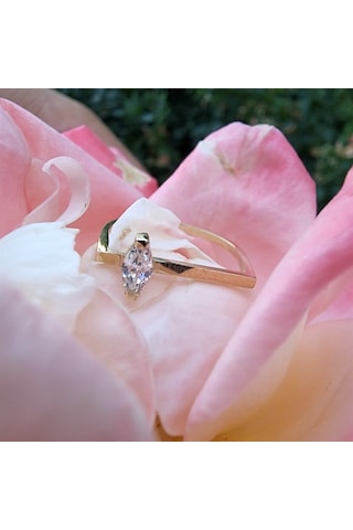 0,40Ct Mekik Taşlı Pırlanta(Signty Taşlı)Kare Kol Tasarım 14 Ayar 552950215