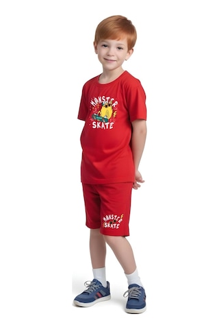 Fyk Kids Erkek Çocuk 3'lü Set T-shirt-kapri Takımları Çok Renkli