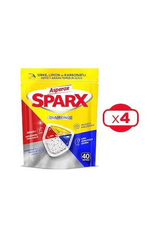 Asperox Sparx Diamond Bulaşık Makinesi Deterjanı 4 x 40 Tablet