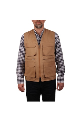 Çok Cepli Yazlık Taba Gabardin Yelek (Yiğit İş Elbiseleri) (430308039)