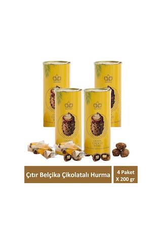 Çıtır Belçika Çikolatalı Hurma Crispy Choco Dates 200 Gr X 4 Adet