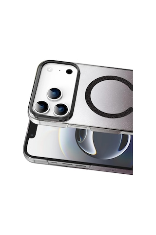 Newface - 915 - Apple iPhone Uyumlu 17 Pro Max Glossy Magsafe Kapak - Glblseme - - Siyah